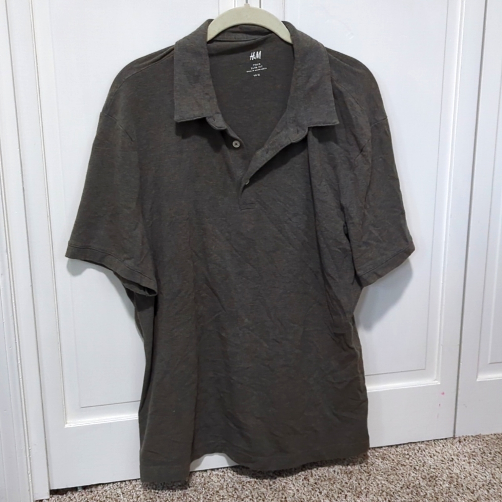 H&M Men's Slim Fit Jersey Polo